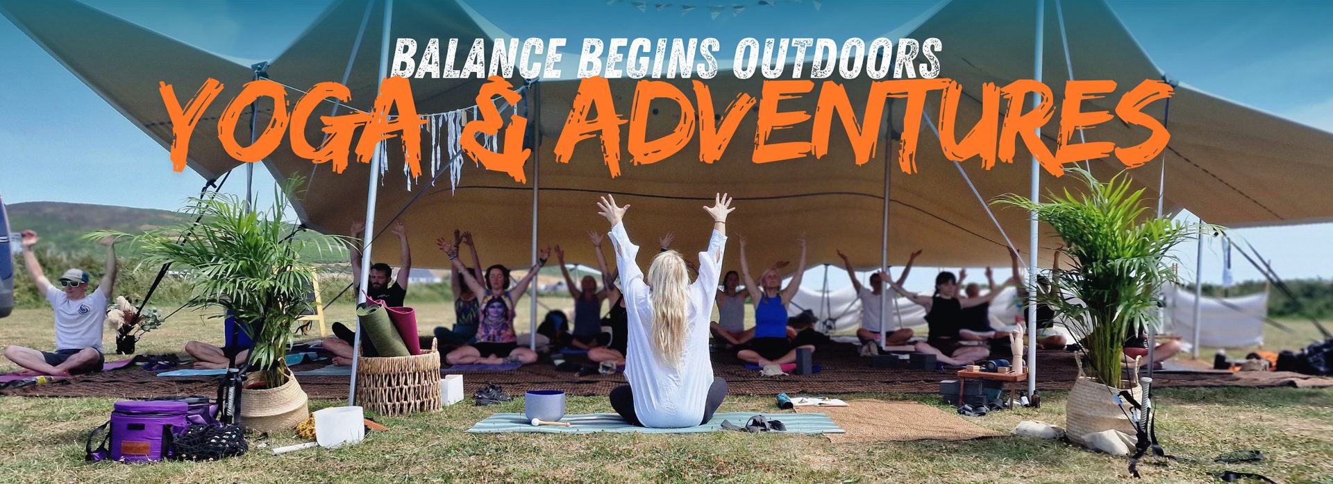 Outdoor yoga session
